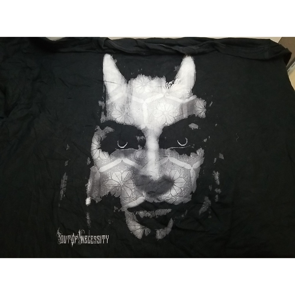 Out Of Necessity Mens Graphic Print Crew Neck Short Sleeve‎ Black T-Shirt Large